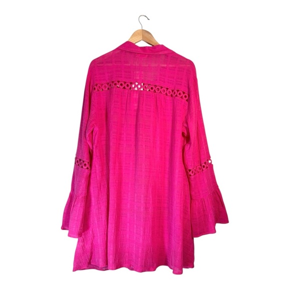 Anne Cole Cotton Bell-Sleeve Cover-Up Tunic NWT - Picture 4 of 5